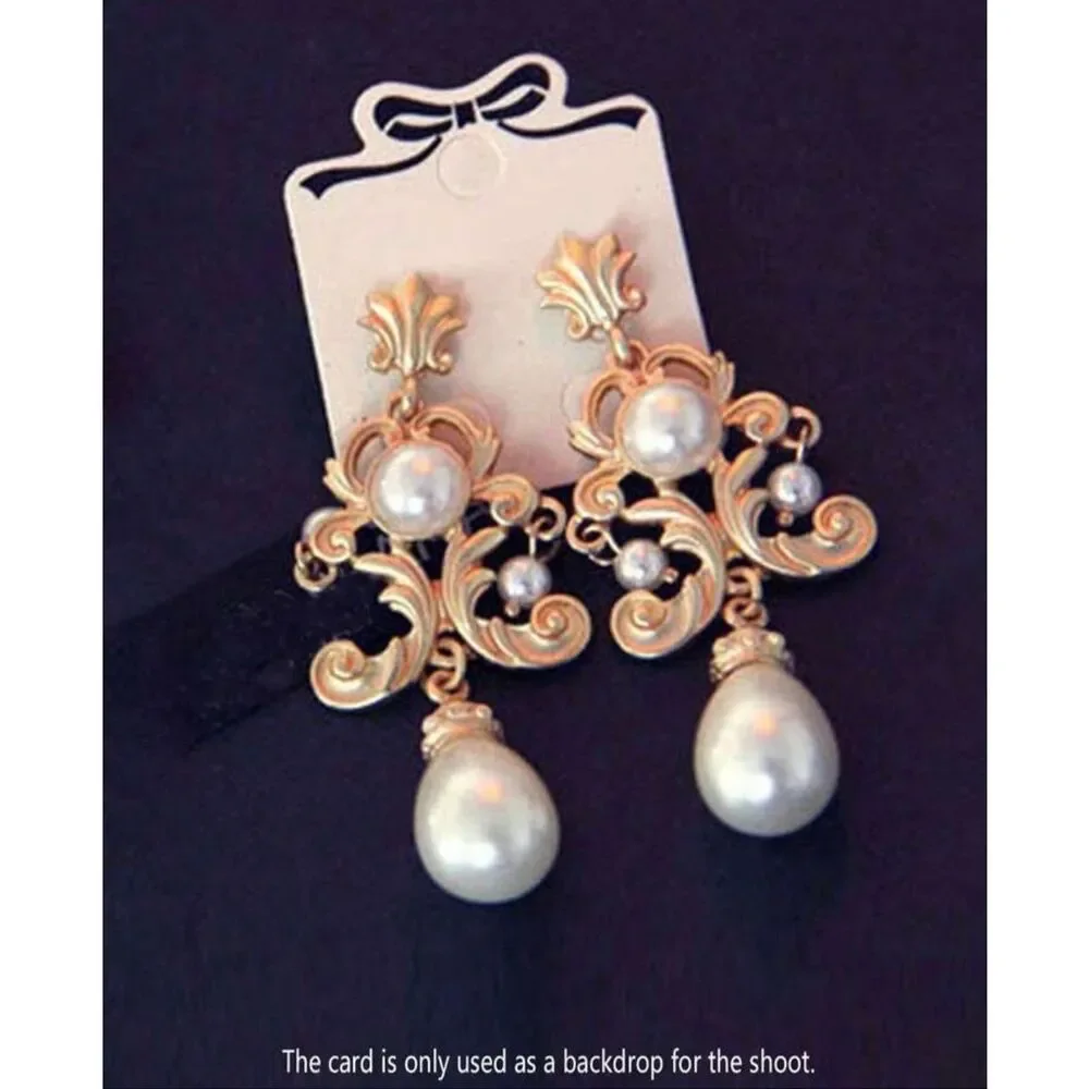 Baroque Renaissance Style Pear Drop Earrings